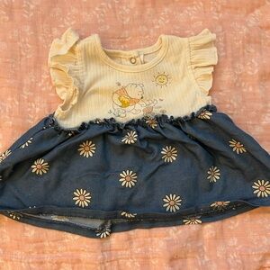 Disney Cream and Blue Winnie the Pooh Dress